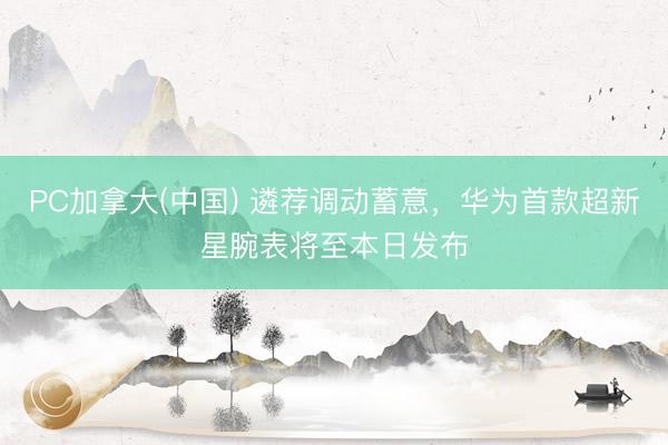 PC加拿大(中国) 遴荐调动蓄意，华为首款超新星腕表将至本日发布