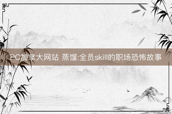 PC加拿大网站 蒸馏:全员skill的职场恐怖故事