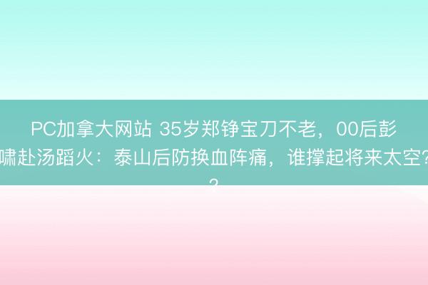 PC加拿大网站 35岁郑铮宝刀不老，00后彭啸赴汤蹈火：泰山后防换血阵痛，谁撑起将来太空？