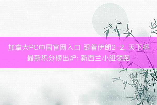 加拿大PC中国官网入口 跟着伊朗2-2， 天下杯最新积分榜出炉: 新西兰小组领跑
